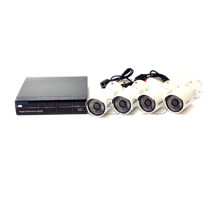 картинка Комплект видеонаблюдения 4-х канальный IP KENO 0404/C KIT(ДАЧА)