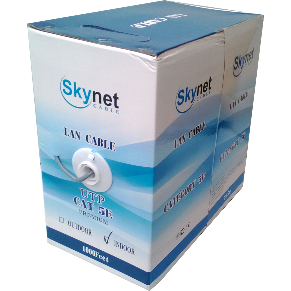 картинка Кабель для компьютерных сетей Skynet UTP2-CAT5e (24 AWG) Light, медный, внутренний, серый, 305 м