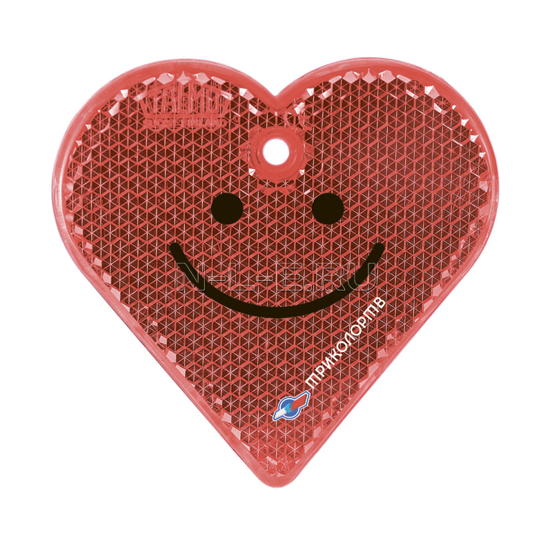 картинка Световозвращатель пешеходный, СМАЙЛ, красн. сердце, арт. MS-004