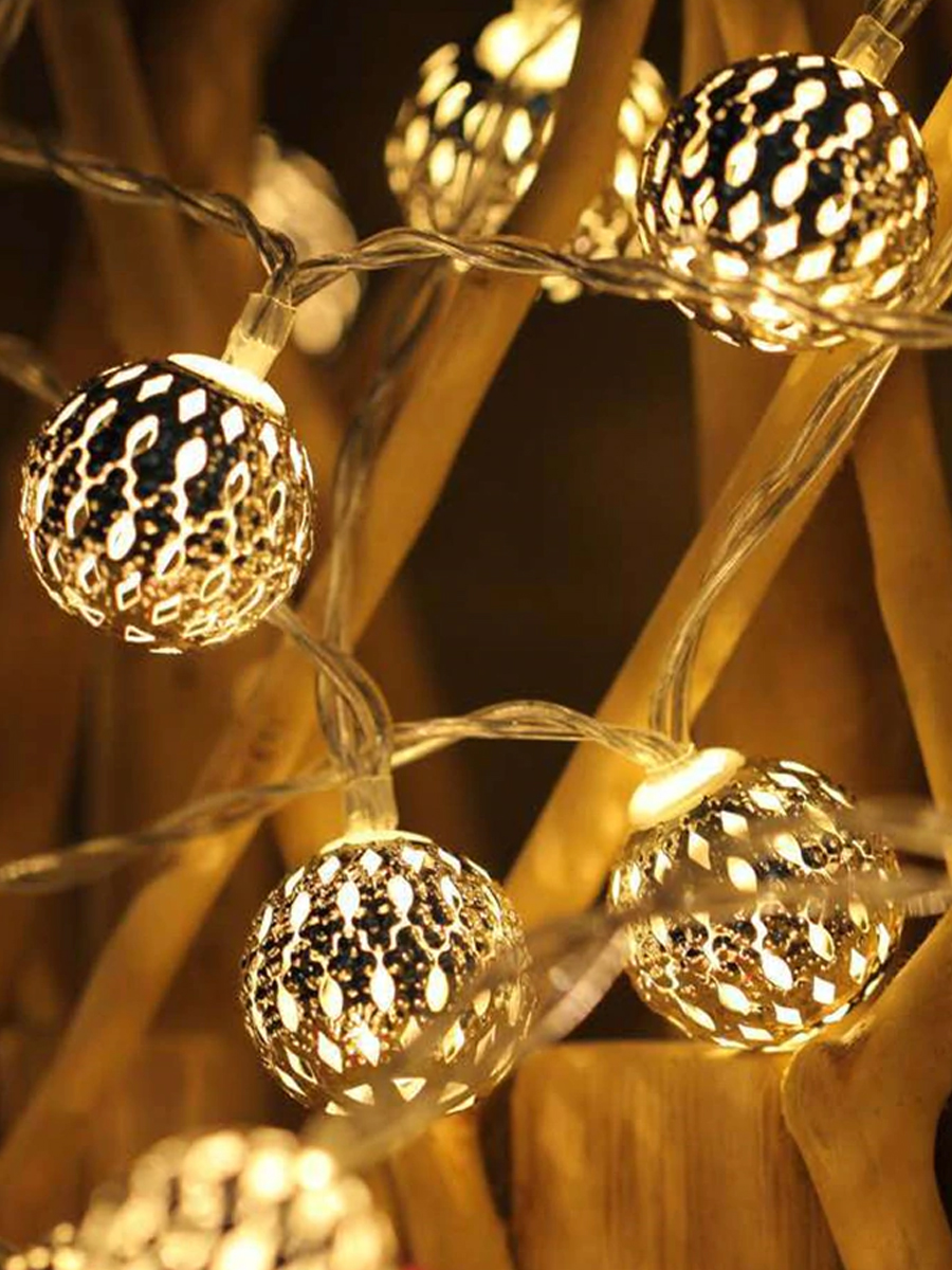 картинка Гирлянда металлические шары CADENA, 20 LED, 3 метра, 20205