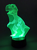 картинка Ночник светодиодный голограмма CADENA Динозавр, 7 цветов, 3DDino
