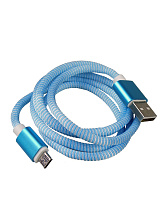 Дата-кабель CADENA microUSB – USB2.0, 1м, синий, WS018 WS018