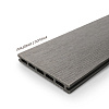 картинка Доска террасная 150-18-4000 шовная пустотелая с тиснением 3D Серый (4м) Groentec ДПК