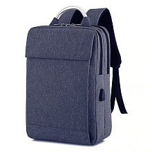 Рюкзак двухлямочный с жесткой ручкой, темно-синий, PB-007 PB-007