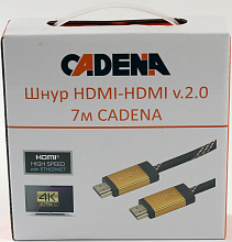 Шнур HDMI-HDMI v.2.0  7м CADENA HDMI 7m Cadena