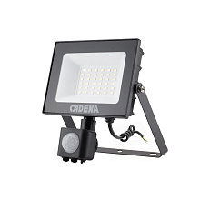 Прожектор светодиодный BR-21 с д/д 30 Вт 6400К 2400Лм IP54 Cadena LG172L-30W2-PIR