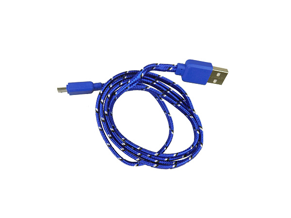 картинка Дата-кабель USB micro-B  – USB2.0, 1м, синий, S042