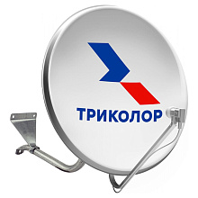Антенна спутниковая офсетная АУМ CTB-0.6ДФ-1.1 0.55 605 logo St с лого Триколор с кронштейном SD-S060OAДФ_605L