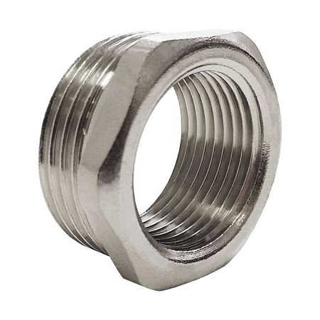 картинка Футорка НИКЕЛИРОВАННАЯ VALFEX  НР 1/2" - ВР 3/8" (450/10) К