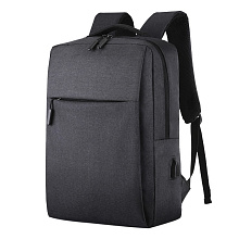Рюкзак двухлямочный с USB шнуром, черный, PB-032 PB-032