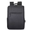 картинка Рюкзак двухлямочный с USB шнуром, черный, PB-032