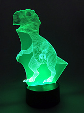 Ночник светодиодный голограмма CADENA Динозавр, 7 цветов, 3DDino 3DDino