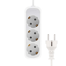 Удлинитель бытовой 3 гн CADENA MID 5м сз ПВС 3*1 10А белый CDM U3e-3x1-5m-W