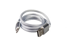 Дата-кабель CADENA Lightning – USB2.0, 1м, серый, WS019 WS019