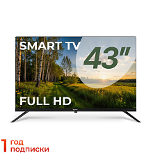 Телевизор Триколор P43FH501, SMART TV, 43", Full HD, черный P43FH501