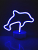 картинка Ночник светодиодный CADENA Дельфин, синий, 188D
