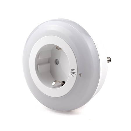 картинка Ночник светодиодный CADENA SLLG-38 с розеткой и датчиком освещенности SOCKET