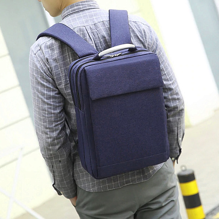 картинка Рюкзак двухлямочный с жесткой ручкой, темно-синий, PB-007