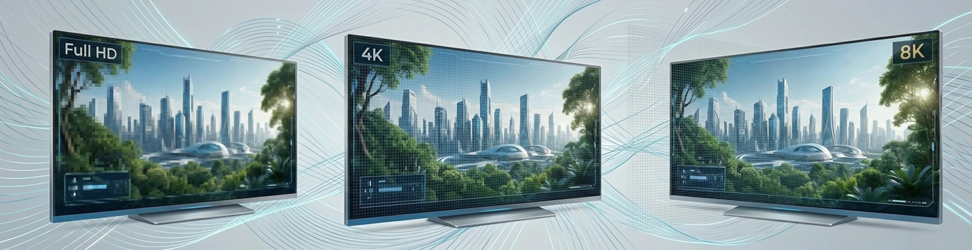 Разрешение экрана телевизора: 4K, 8K или Full HD — что выбрать в 2026 году