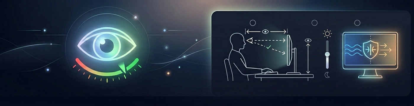 Эргономика монитора и защита зрения: расстояние, высота, яркость и Blue Light