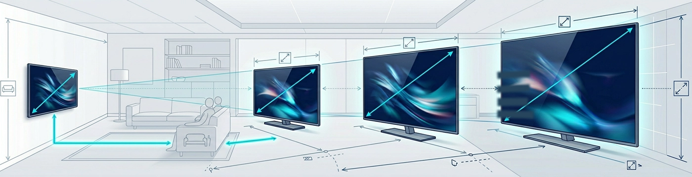 Как выбрать диагональ телевизора: таблица размеров под расстояние и комнату