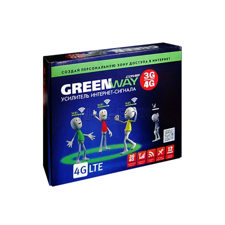 комплект для усиления интернет-сигнала greenway combi 3g/4g