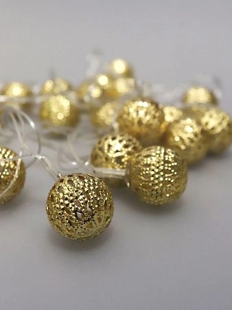 картинка Гирлянда металлические шары CADENA, 20 LED, 3 метра, 20205