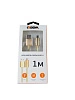 картинка Дата-кабель CADENA microUSB – USB2.0, 1м, с подсветкой, золотой, S019