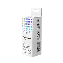 Лампа светодиодная Триколор LED C37 5Вт 4000K E27 LED-TR-C375w4KE27