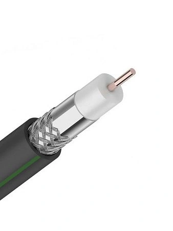 картинка Кабель коаксиальный RG6 для подключения цифрового телевидения CADENA, черный, 15 м