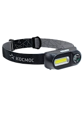 Фонарь налобный Космос, 3W ХРЕ + 3W COB, сменный акк. 1200mAh, micro USB, KocH3WDLith KocH3WDLith