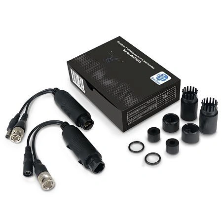 комплект переходников с питанием barton bnc-rj45