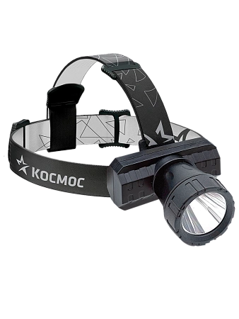 картинка Фонарь налобный Космос, 3Вт ХРЕ, Li 1000mAh, micro USB, KocAcHead3W
