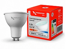 Лампа светодиодная Триколор дом LED JCDR 5Вт 3000K GU10 LED-TRHM-JCDR-5W30GU10 (B)