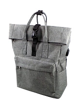 Рюкзак двухлямочный с USB шнуром, серый, 535 535