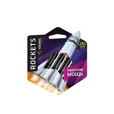 элемент питания алкалиновый kosmos premium rockets lr6 (4 шт. в блистере) koslr6rockets4bl