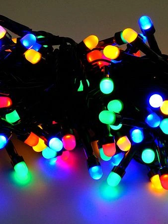 картинка Гирлянда CADENA, 100 крупных LED, 10 метров, многоцветная, с контроллером, 18024N