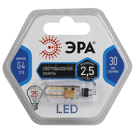 картинка Лампа светодиодная ЭРА LED smd JC-2,5w-corn-840-G4