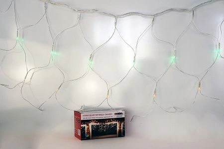 картинка Гирлянда-сетка 18040, 160LED, 1,5x2м, многоцветная, с контроллером, удлиняемая