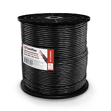 Кабель видеонаблюдения КВК-П-2 2х0,5мм (Cu/ССA), 200м, черный UNIFLEX KVK-P2-2x0.5UNI
