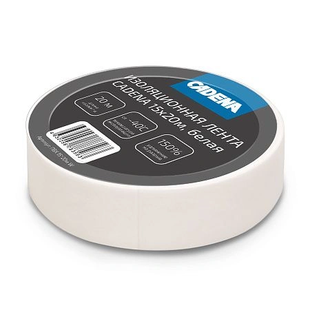 картинка Изолента  Cadena ПВХ 15*20м, белый