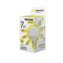 Лампа светодиодная КОСМОС SMART GL45 7W 220V E14 3000K 4690488026355 LksmLEDSD7wGL45E1430