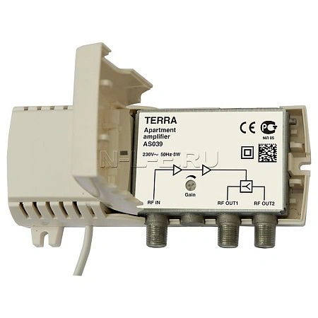 картинка Усилитель домовой 1-69к. 20дБ 100дБмВ Terra AS039 2 выхода