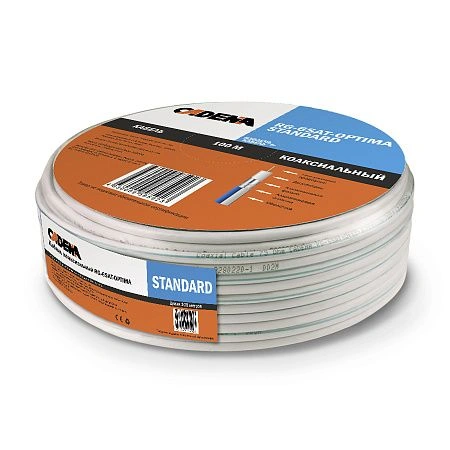 картинка Кабель коаксиальный RG-6SAT-Optima standard CADENA белый