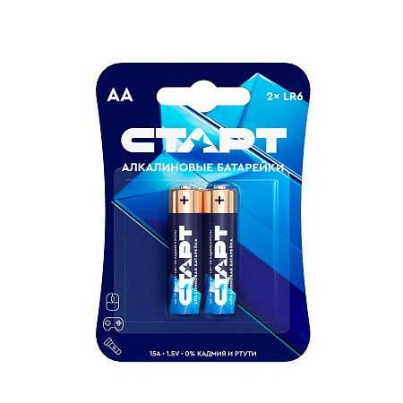 элемент питания алкалиновый старт lr6-bl2 (2 шт. в блистере)
