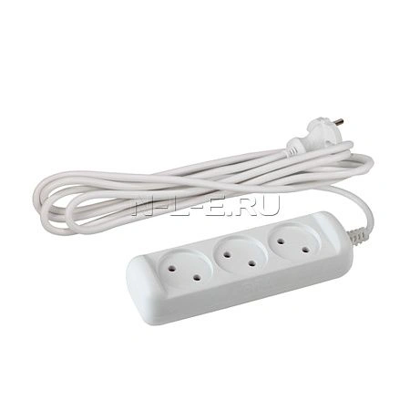 картинка Удлинитель ЭРА без заземл, 1300Вт, 3гн, 1,5м UX-3-1,5m (new)