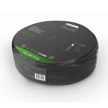 картинка Кабель коаксиальный RG-6SAT-703B CADENA черный