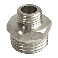 Ниппель НИКЕЛИРОВАННЫЙ переходной VALFEX НР 1 1/4" - НР 1/2" (80/5) VF.580.N.114.012