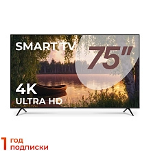 Телевизор Триколор P75UH701, SMART TV, 75", Ultra HD, 4K, черный P75UH701