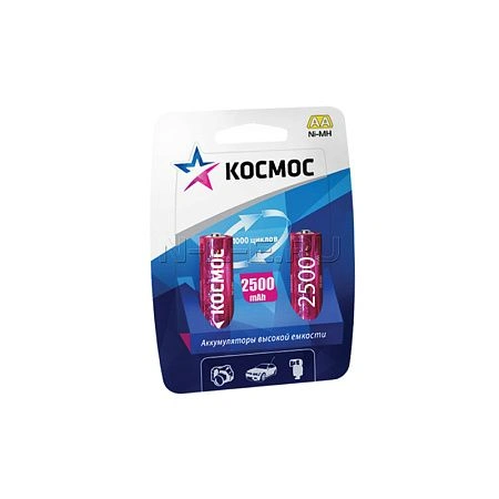 картинка Аккумулятор Космос AA NI-MH 2500мАч (2 шт. в блистере) KOCR6NIMH2500MAH2BL